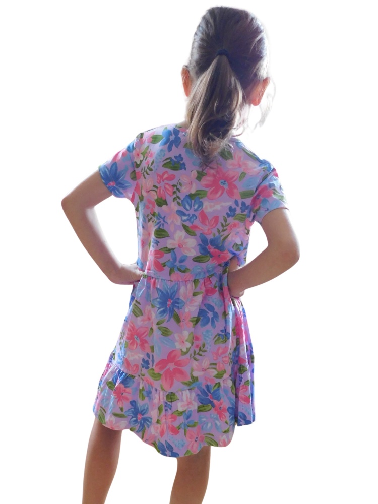 Dívčí šaty kr.r. Kugo SS3588 fialové